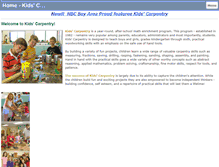 Tablet Screenshot of kidscarpentry.com